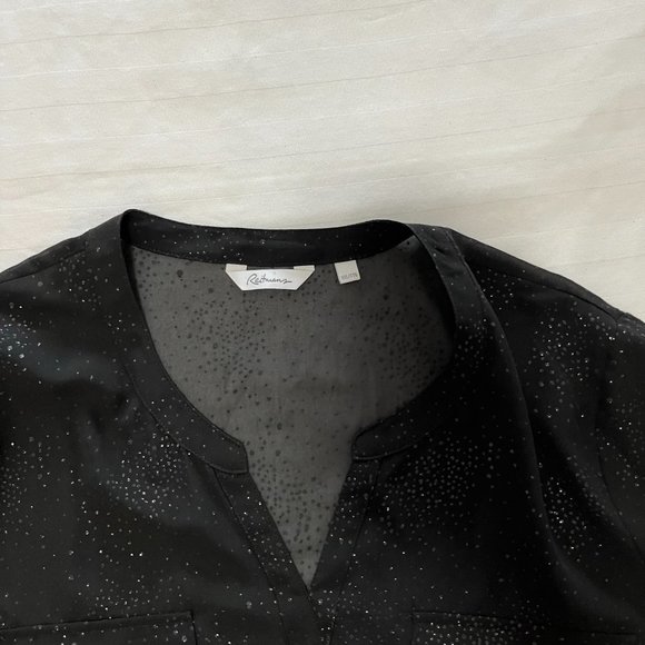 Reitmans Sheer Chiffon Blouse Sz XXL 3/4 Sleeve - Picture 3 of 4